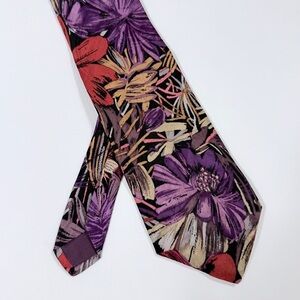 Guy Laroche Paris Monsieur Floral Burst Silk Neck Tie